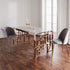 Native Home Lifestyle Marble Glass Rose Gold Dining Table