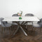 Native Home Lifestyle Silver Plated Marble Glass Dining Table