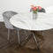 Native Home Lifestyle Silver Plated Marble Glass Round Dining Table