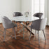 Native Home Lifestyle Silver Plated Marble Glass Round Dining Table