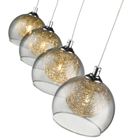 Decorative Luminaire In Chrome And Smoked Grey LL00074
