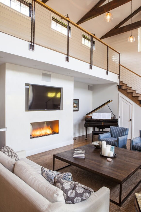 Ecosmart Fire Flex 50SS Single Sided Fireplace Insert - Black Finish / Black Burner - ESF.FX.50SS.B