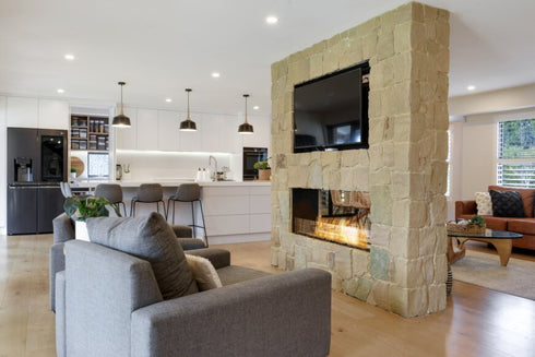 Ecosmart Fire Flex 42DB Double Sided Fireplace Insert - Black Finish / Black Burner - ESF.FX.42DB.B