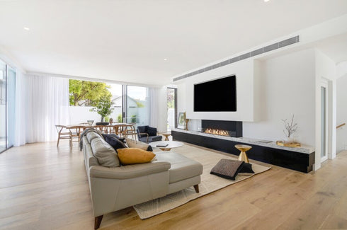 Ecosmart Fire Flex 68BY.BXR Bay Fireplace Insert - Black Finish / Black Burner - ESF.FX.68BY.BXR.B