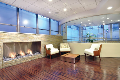 Ecosmart Fire Flex 68SS Single Sided Fireplace Insert - Black Finish / Black Burner - ESF.FX.68SS.B