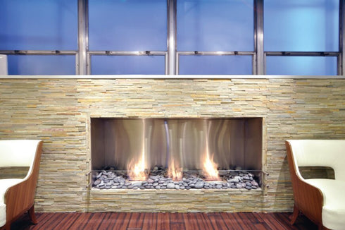 Ecosmart Fire Flex 68SS Single Sided Fireplace Insert - Black Finish / Black Burner - ESF.FX.68SS.B