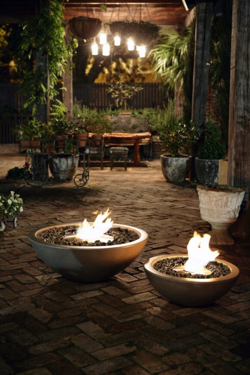 Ecosmart Fire Mix 600 Fire Pit Bowl - Graphite Finish / Stainless Steel Burner - ESF.O.MX6.GH
