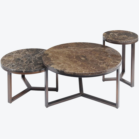 Libra Fitzroy Emperador Marble Coffee Table Large