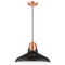 Pendant Luminaire In Matt Black And Copper LL00085