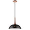 Pendant Luminaire In Black And Copper LL00094