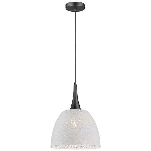 Pendant Luminaire In White And Matt Black LL00097