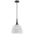 Pendant Luminaire In White And Matt Black LL00097