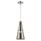 Pendant Luminaire In Smoked Grey And Chrome LL00119