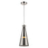 Pendant Luminaire In Smoked Grey And Chrome LL00119