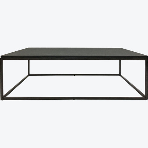 Libra Kirkstone Iron Coffee Table Ebony Black, Galaxy Slate Top Large 140x81x43cm