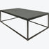 Libra Kirkstone Iron Coffee Table Ebony Black, Galaxy Slate Top Large 140x81x43cm