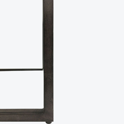 Libra Kirkstone Iron Coffee Table Oak Finish, Galaxy Slate Top Large 140x81x43cm
