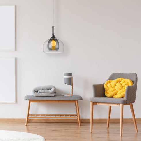 Pendant Luminaire In Smoked Grey LL00008