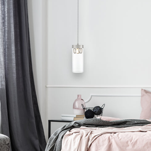 Pendant Luminaire In Satin Nickel LL00190