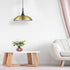 Pendant Luminaire In Antique Brass And Matt Black LL00195