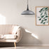 Pendant Luminaire In Cement And Matt Black LL00196