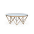 Crofton Round Coffee Table | White Marble Glass