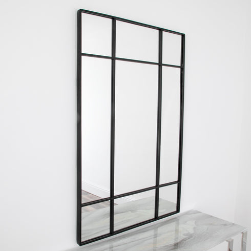 Native Home Lifestyle Modern Pane Mirror - Black
