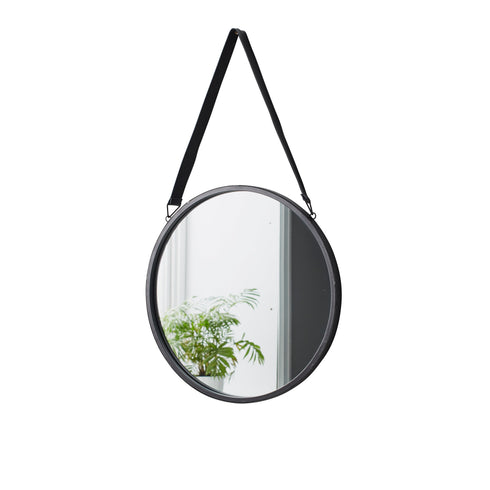 Native Home Lifestyle Round Mirror With Leather Strap