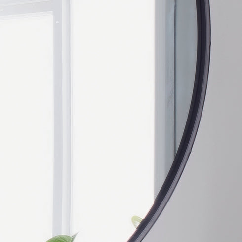 Native Home Lifestyle Black Manhattan Round Mirror - Medium