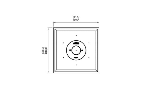 Ecosmart Fire Nova 850 Fire Pit - Natural Finish / Stainless Steel Burner - ESF.O.NOV.850.NA