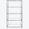Libra Patterdale Hand Forged Shelving Unit Table Brushed Grey with Glass Shelves