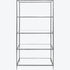 Libra Patterdale Hand Forged Shelving Unit Table Brushed Grey with Glass Shelves
