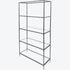 Libra Patterdale Hand Forged Shelving Unit Table Brushed Grey with Glass Shelves
