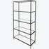 Libra Patterdale Hand Forged Shelving Unit Table Oak Wood Finish, Glass Shelves