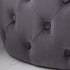 Native Home Lifestyle Grey Tufted Velvet Pouffe