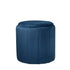 Native Home Lifestyle Round Mystique Blue Plush Stool