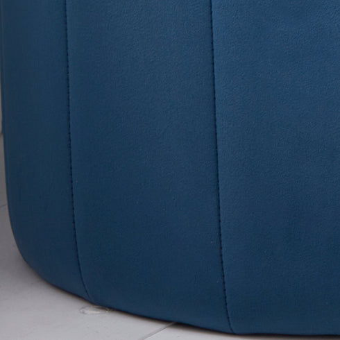 Native Home Lifestyle Round Mystique Blue Plush Stool