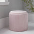 Native Home Lifestyle Round Pastel Pink Plush Stool