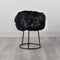 Native Home Lifestyle Black Metal Sheepskin Stool