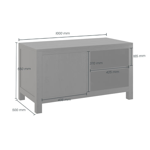 Flyford Tv Unit (Small) | Black
