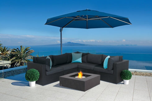 Ecosmart Fire Base 40 Fire Pit Table - Bone Finish / Stainless Steel Burner - ESF.O.BAS.40.BO