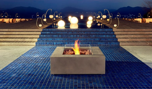 Ecosmart Fire Base 40 Fire Pit Table - Natural Finish / Stainless Steel Burner - ESF.O.BAS.40.NA