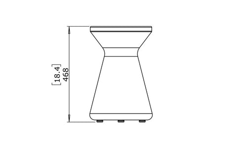 Blinde Design Solo R1 Concrete Stool - Graphite Finish - BLD.1.T.SOL.R1.GH