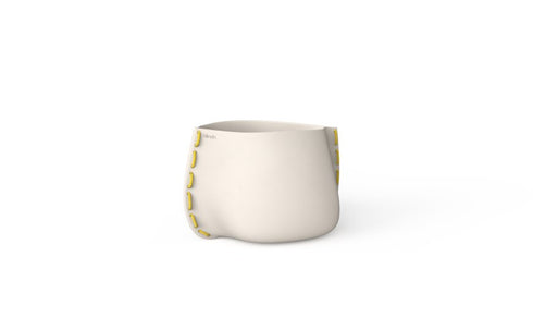 Blinde Design Stitch 25Concrete Planter - Bone Finish - BLD.1.P.STI.25.Y.BO