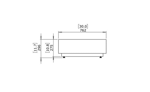 Blinde Design Bloc L6 Concrete Coffee Table - Bone Finish - BLD.1.T.BLC.L6.BO