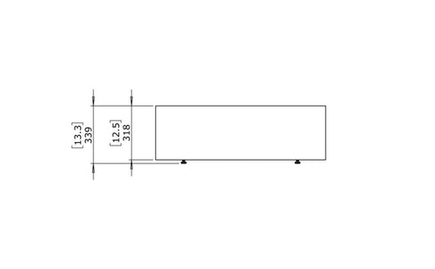 Blinde Design Circ L1 Concrete Coffee Table - Bone Finish - BLD.1.T.CIR.L1.BO
