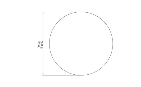 Blinde Design Circ M2 Concrete Coffee Table - Graphite Finish - BLD.1.T.CIR.M2.GH