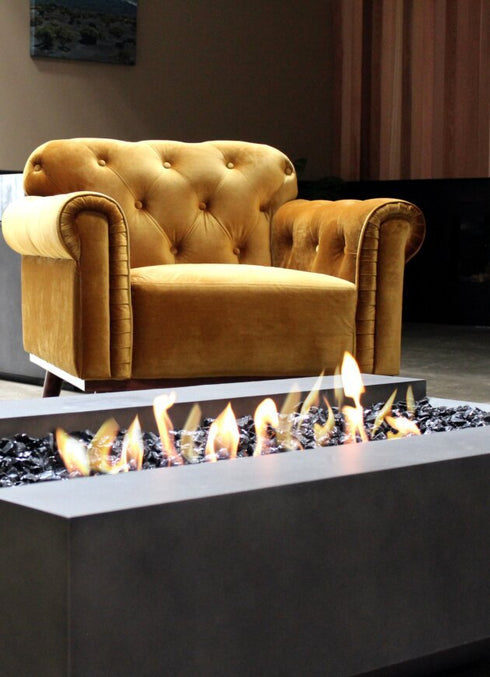 Ecosmart Fire Cosmo 50 Fire Pit Table - Bone Finish / Black Burner - ESF.O.CMO.50.BO.B