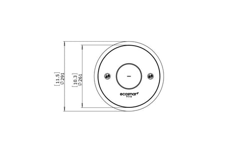 Ecosmart Fire AB3 Ethanol Burner - Black Finish - ESF.B.AB3.WTT.BL