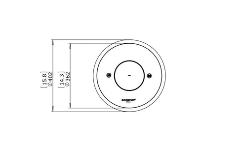 Ecosmart Fire AB8 Ethanol Burner - Stainless Steel Finish - ESF.B.AB8.WTT